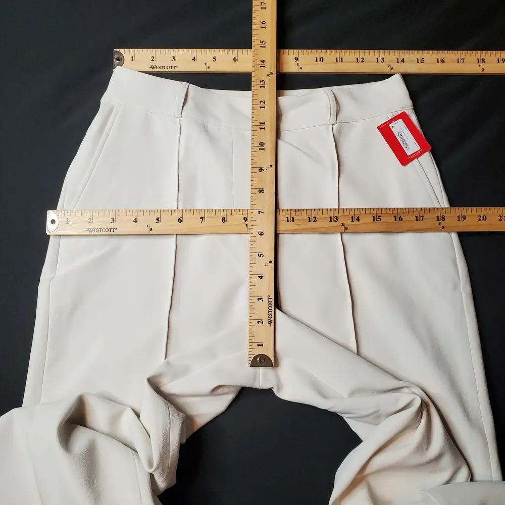 Spanx Women's Size M NWT Carefree Opacity Crepe Trousers Ivory White 20910 - Picture 2 of 9